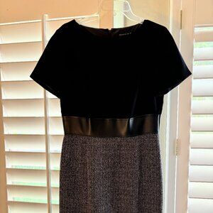 Preston & York Size 8 Work Dress with Faux Leather Waistband